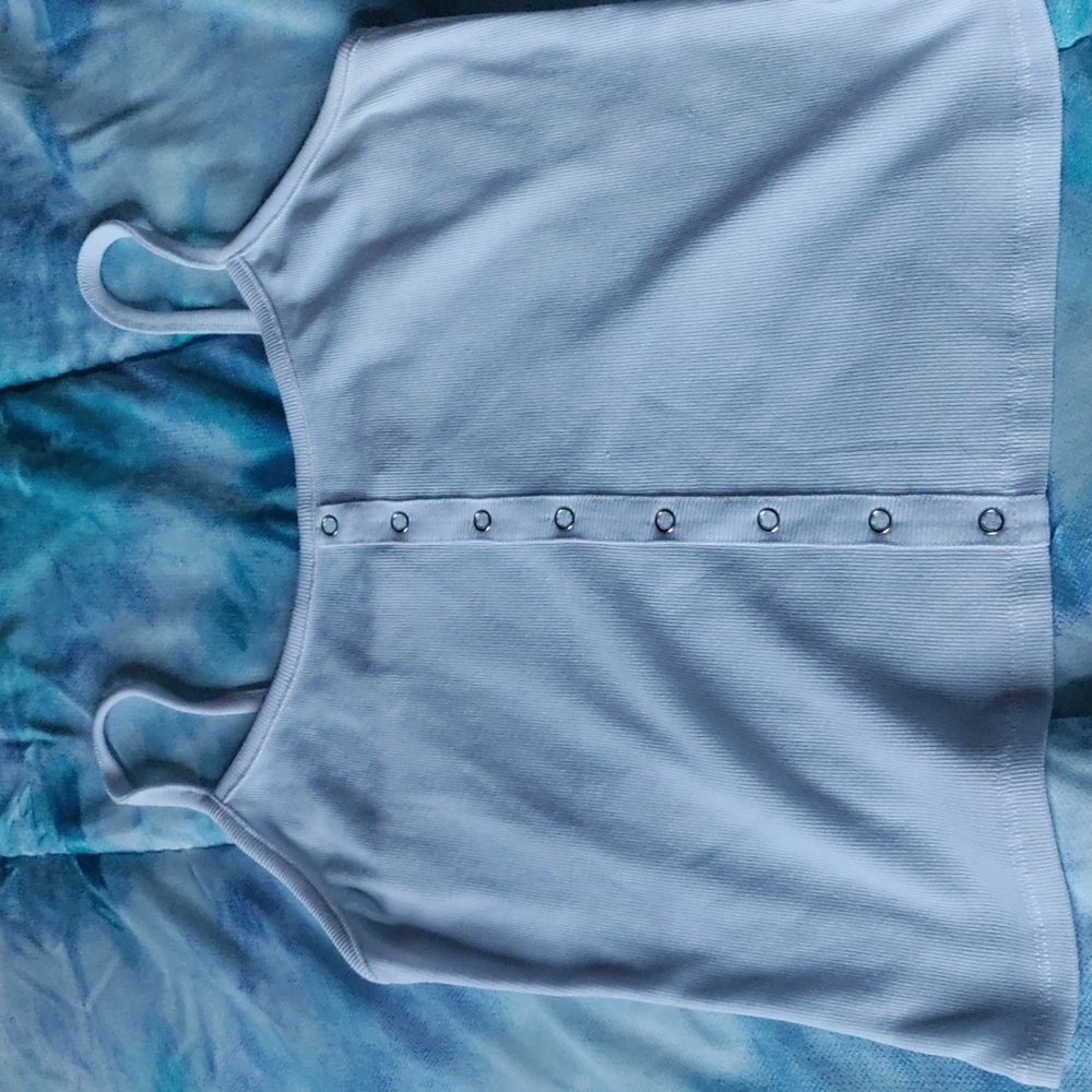 Belle tweed button white crop top